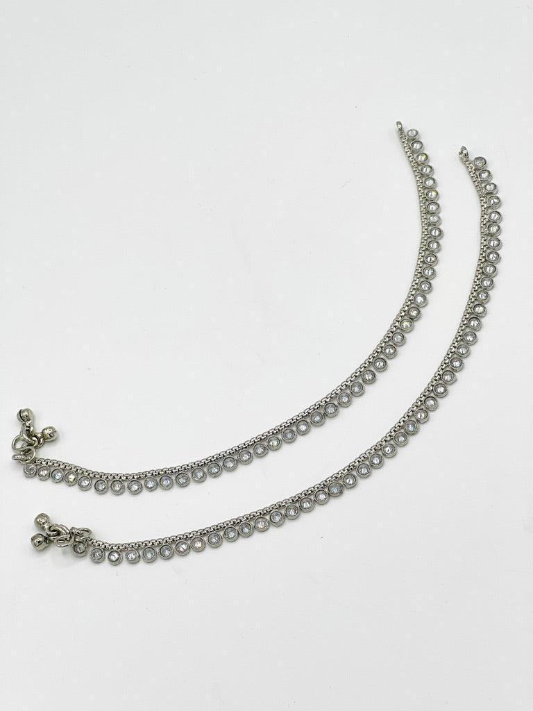 Silver Bani Anklets