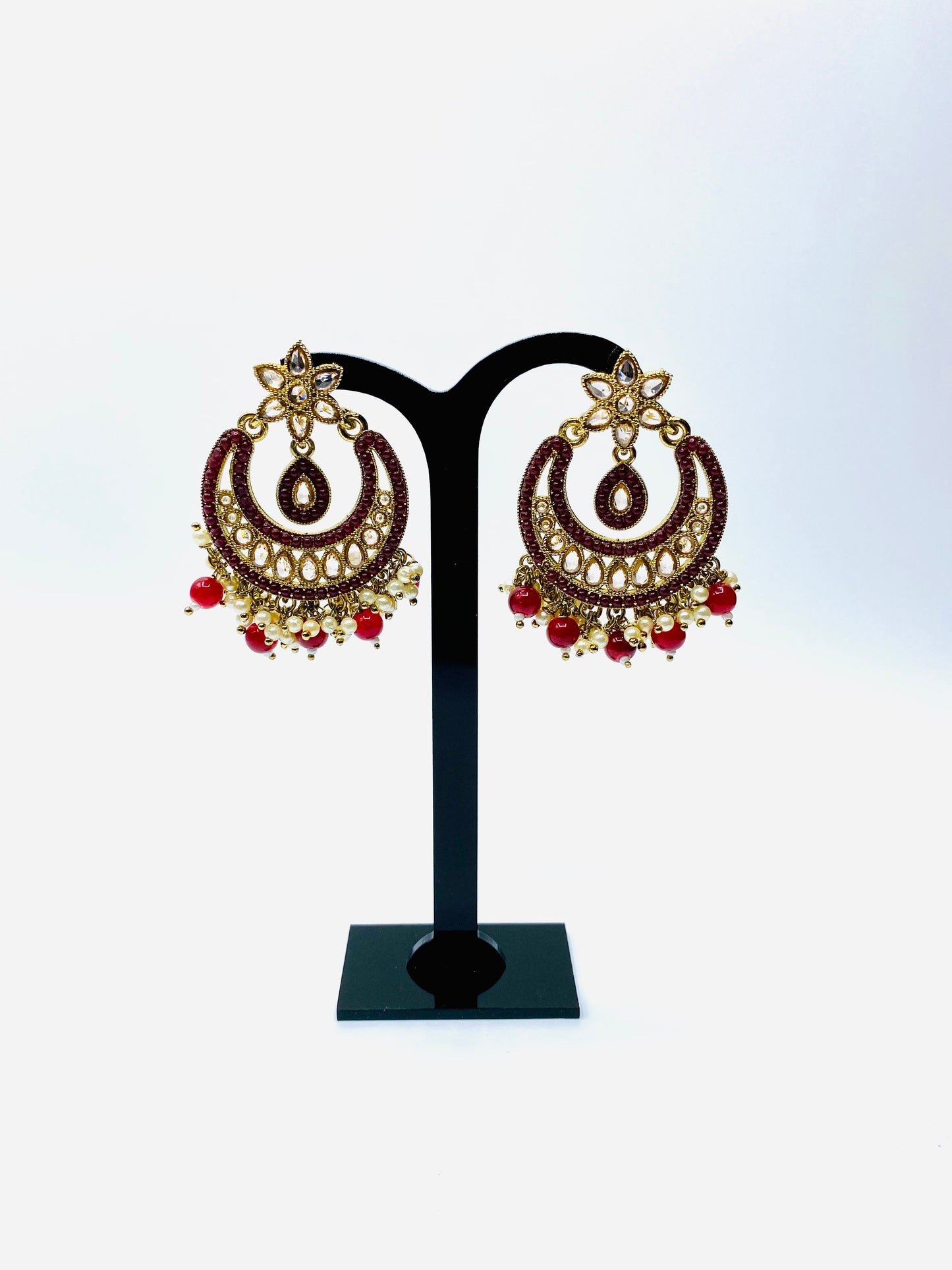 Mehroon Earrings