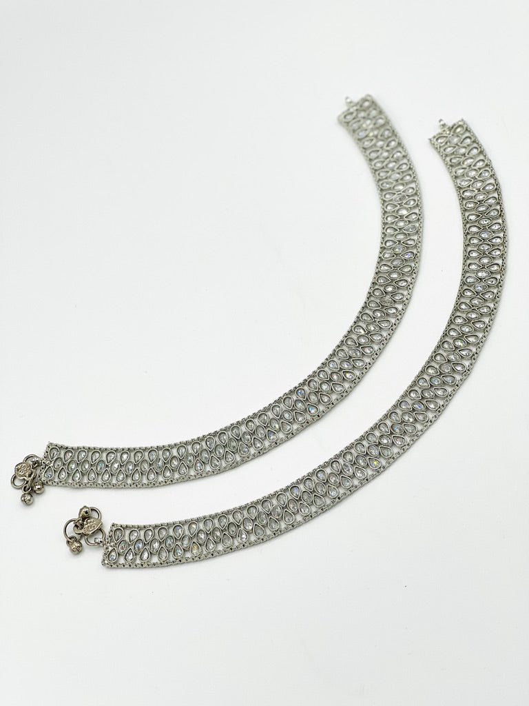 Silver Kusum Anklets