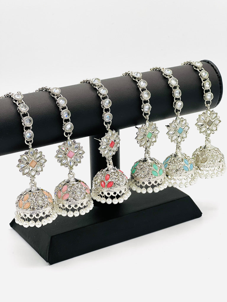 Silver Jhumka Earrings