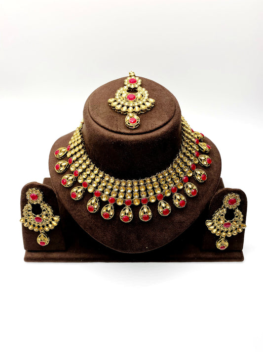 Mehroon Necklace Set