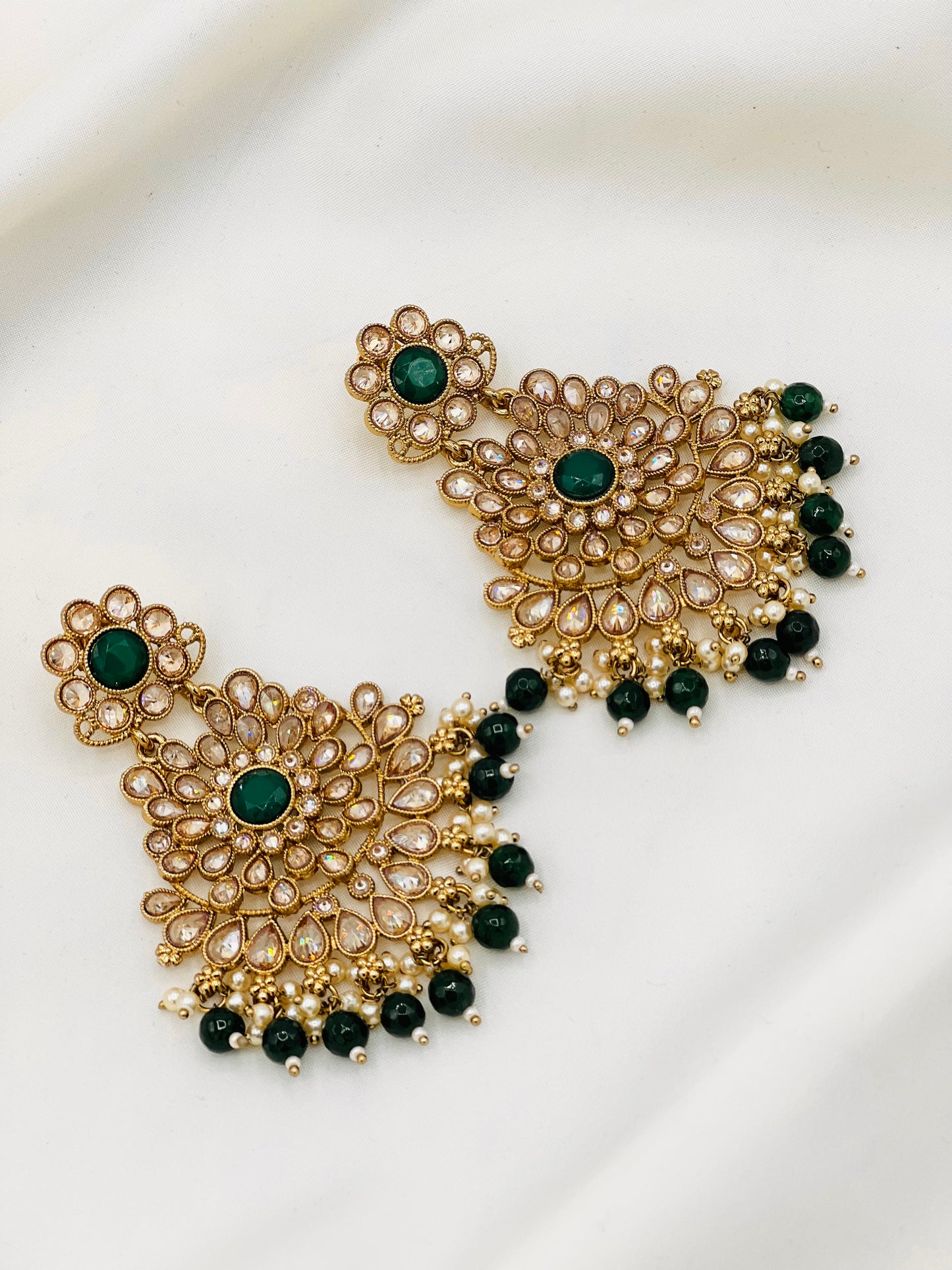 Dark Green Earrings