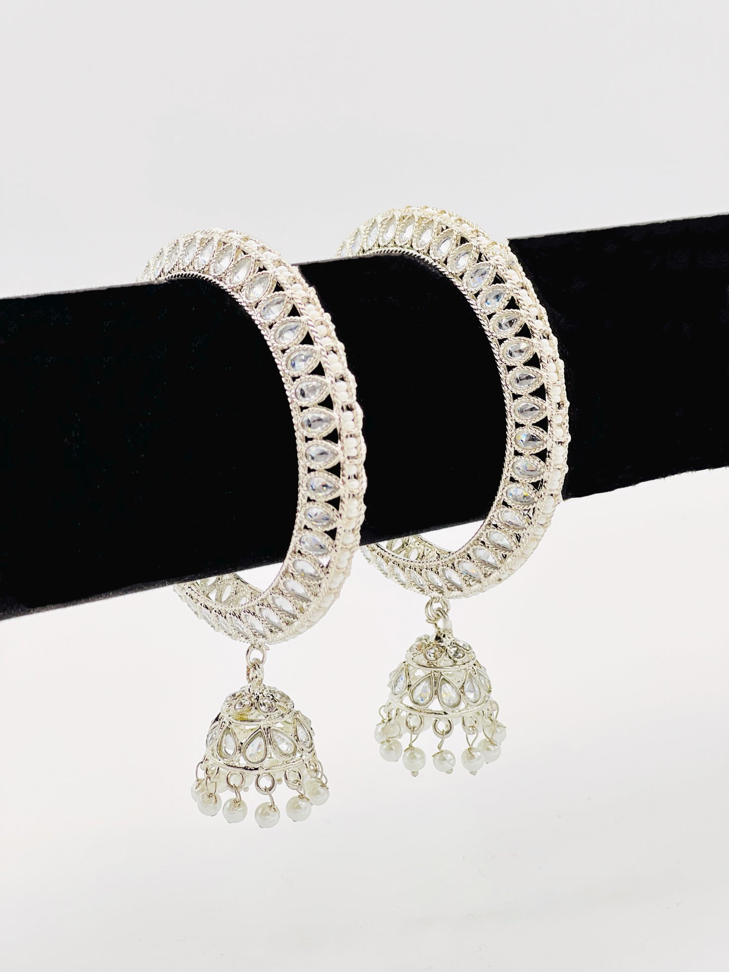 Silver Jhumka Bangles