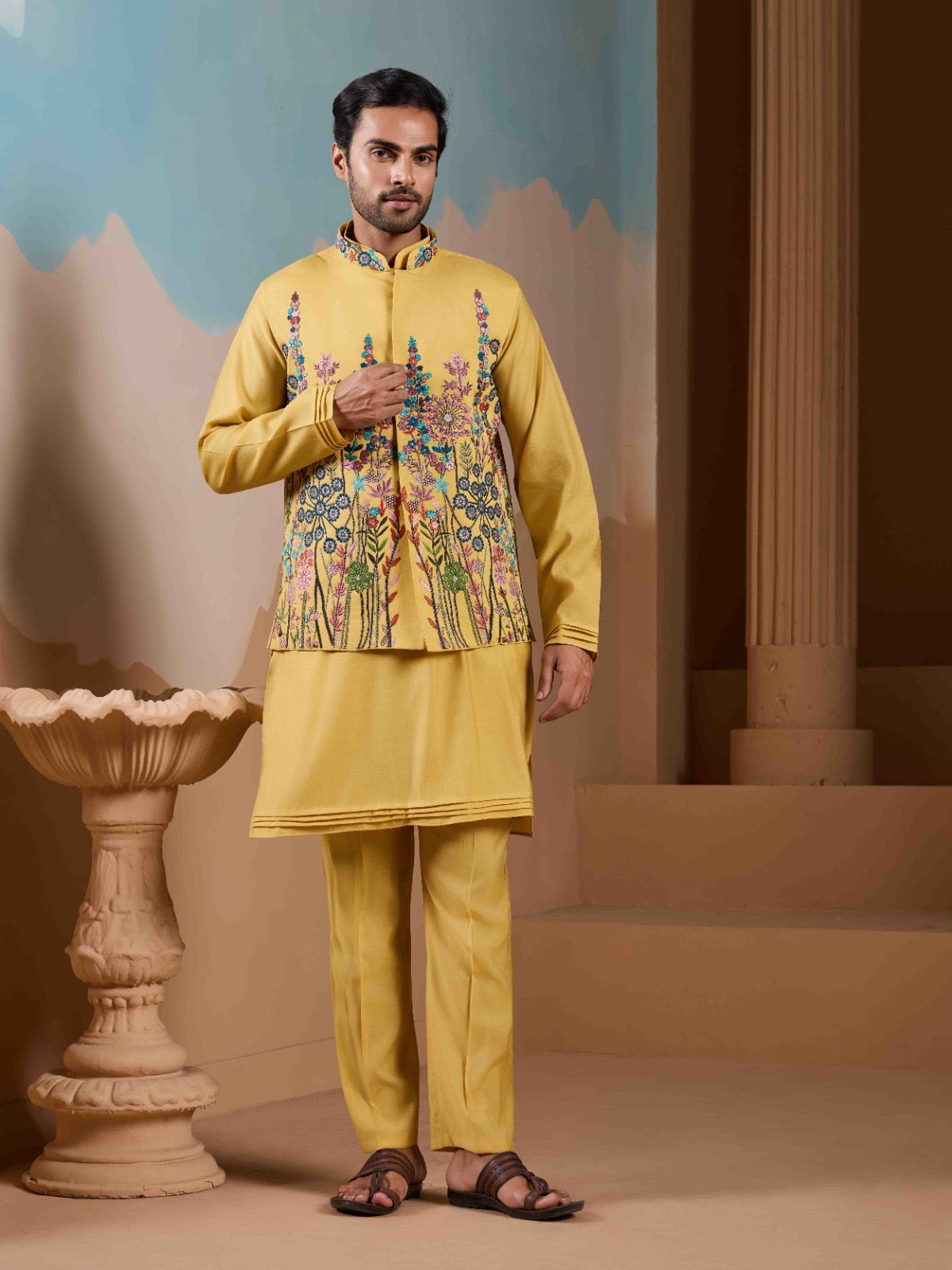 Ayaan Silk Kurta Jacket Set