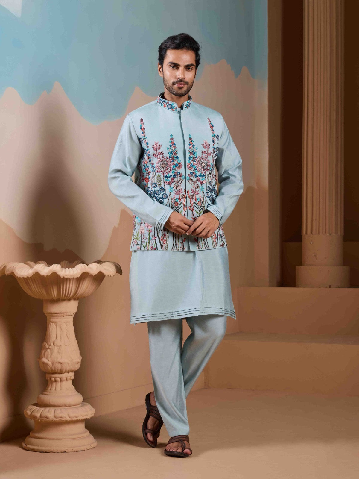 Ayaan Silk Kurta Jacket Set
