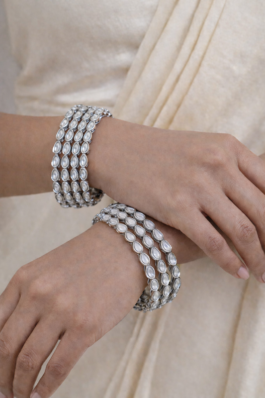 Bridal Kangan Silver 012