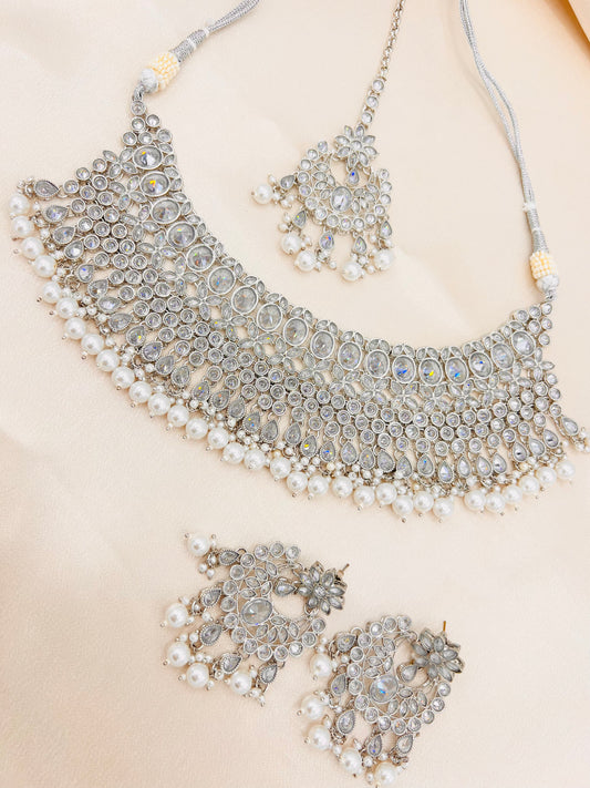 Rashmi Silver Necklace Set