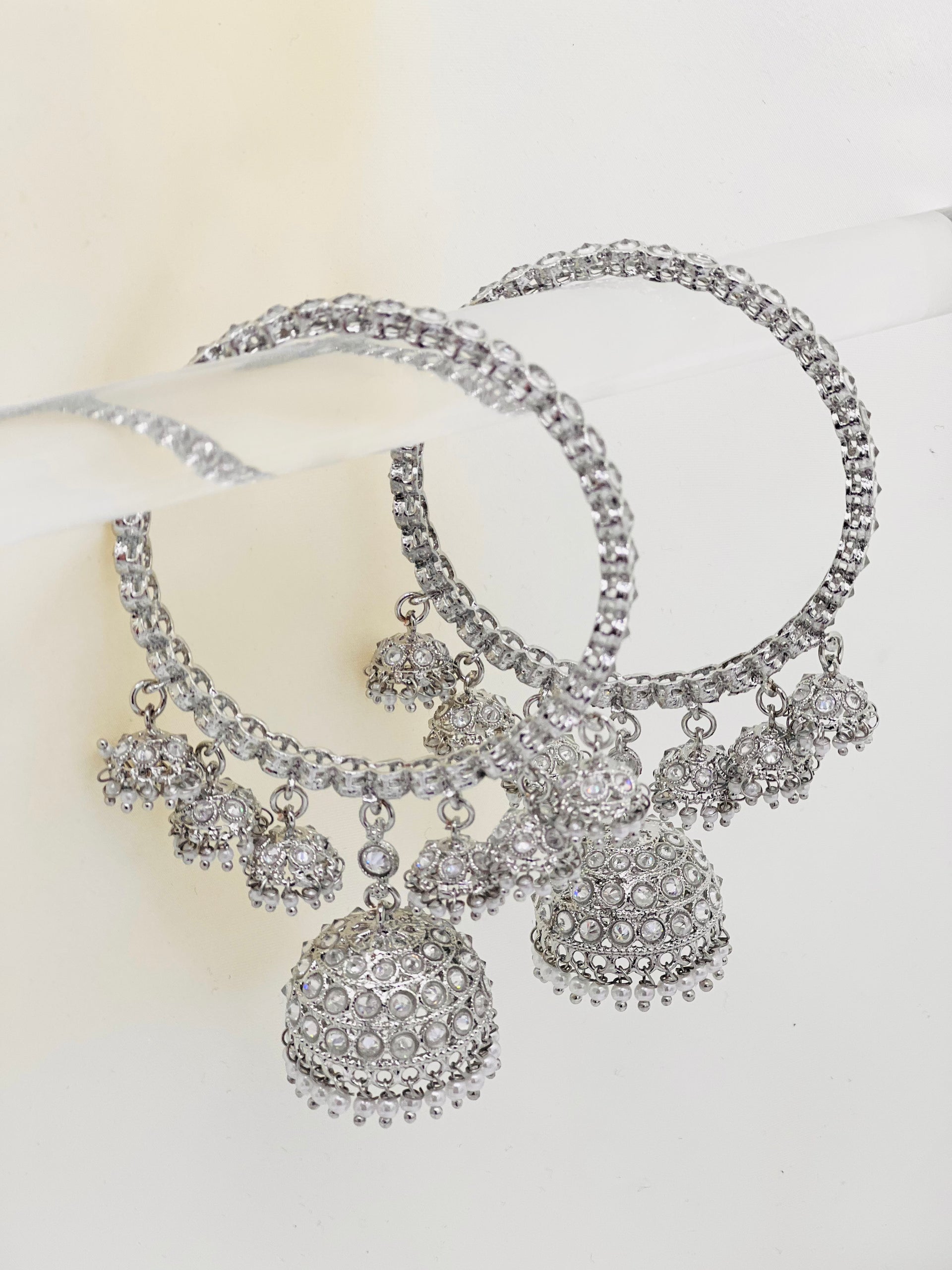 Silver Jhumka Bangles